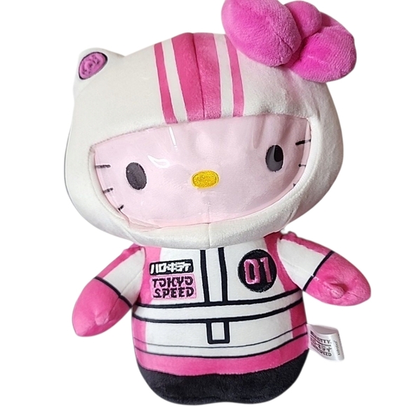 Kidrobot Sanrio Hello Kitty Tokyo Speed Racecar 15 Inch Plush - Picture 2 of 10